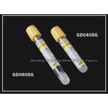 CE y FDA Cetrificated Gel + Clot activador Tubo de recogida de sangre